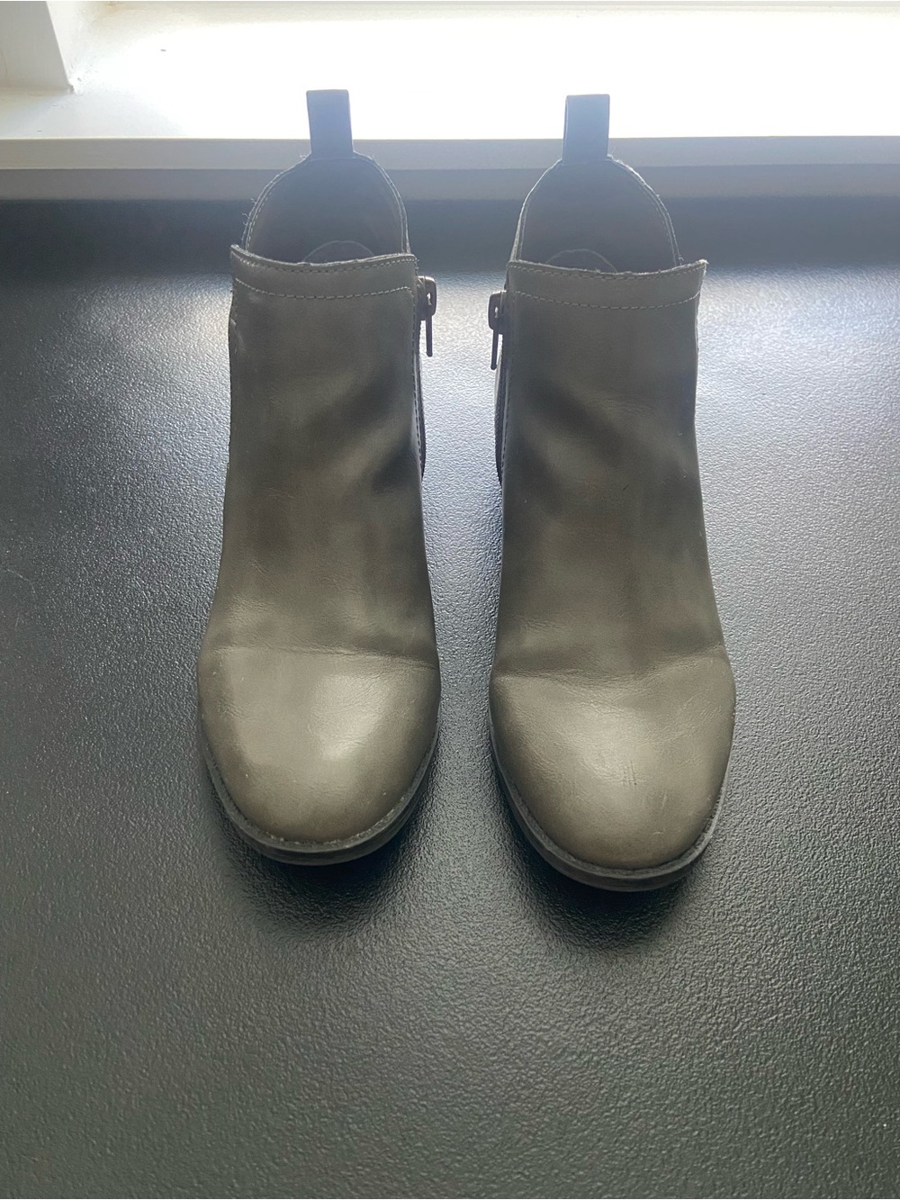 Gray Ankle Boots